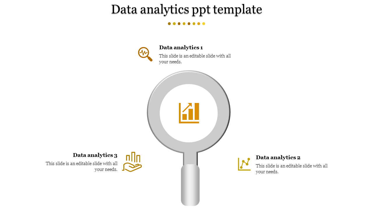 Lens  Data Analytics PPT Template Presentation - Yellow Slide
